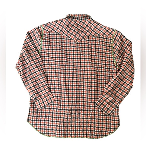 Arnold Zimberg NWT gingham cotton blend button up shirt size XL - Picture 8 of 14